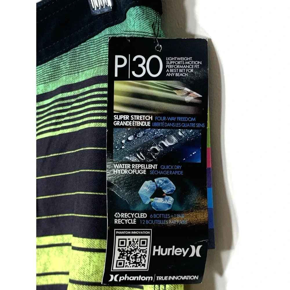 Hurley Board Shorts Youth Size 7 Swimsuit Boys Phantom Printed 9